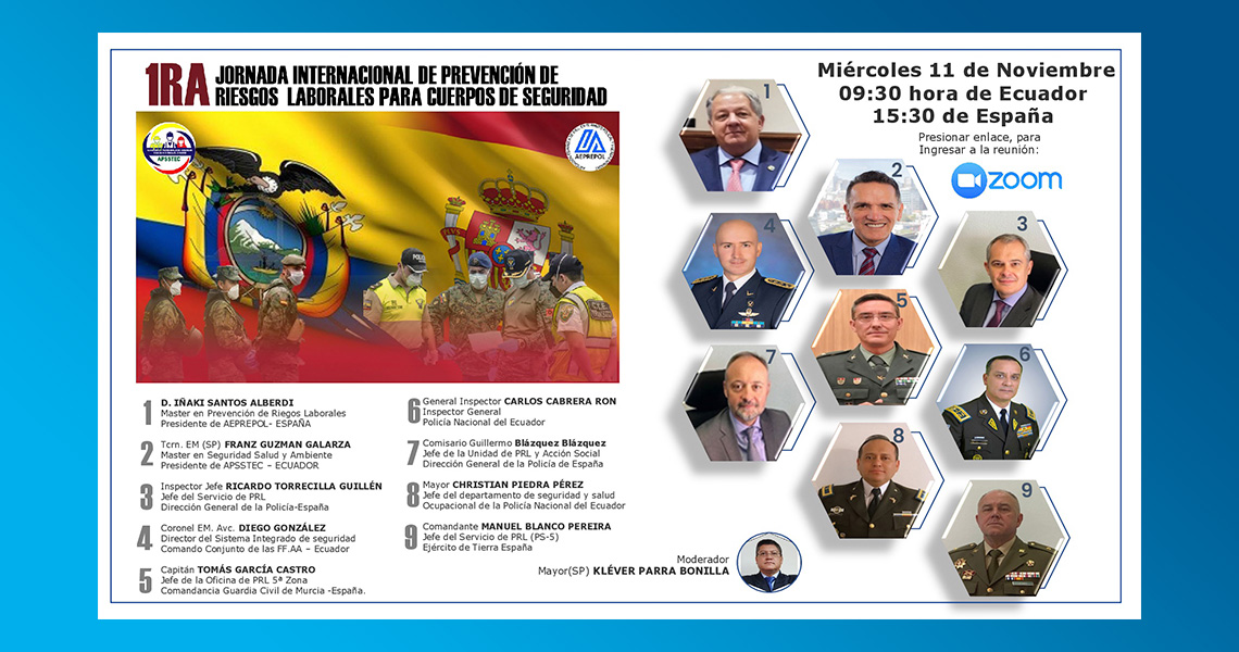 Primera Jornada Internacional de Prevención de Riesgos Laborales para Cuerpos de Seguridad