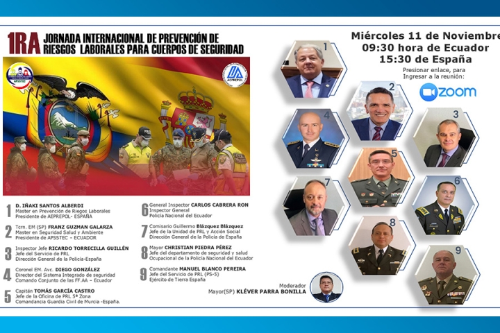 Primera Jornada Internacional de Prevención de Riesgos Laborales para Cuerpos de Seguridad